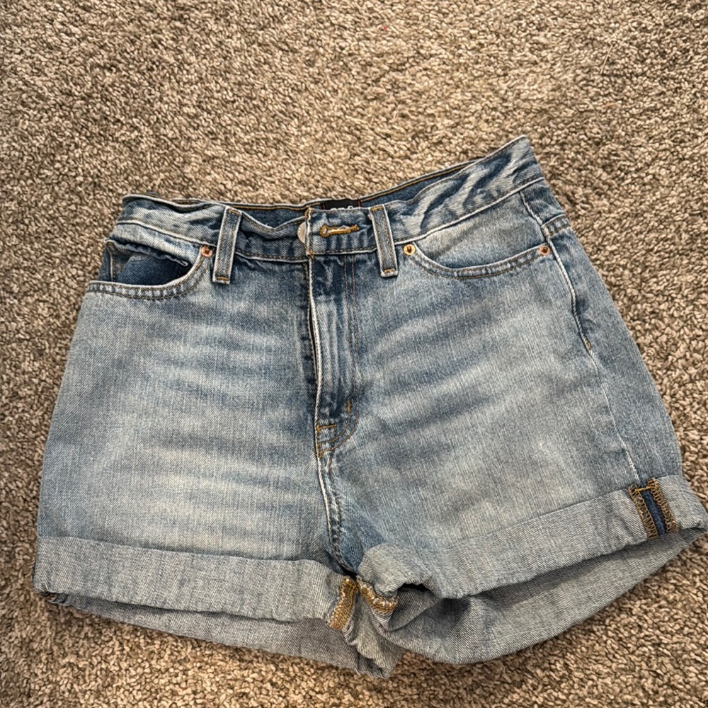 BDG Blue Jean Shorts with Cuffed Hems